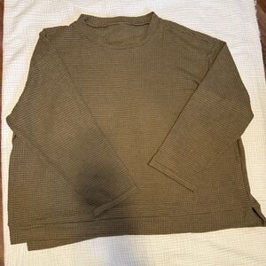 Olive Green Crewneck Top